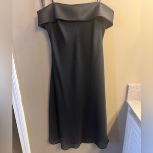 Black chiffon cocktail dress